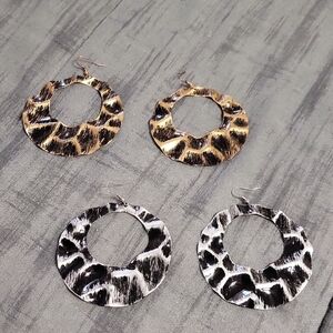 Animal Print Earrings,metal But Not Heavy